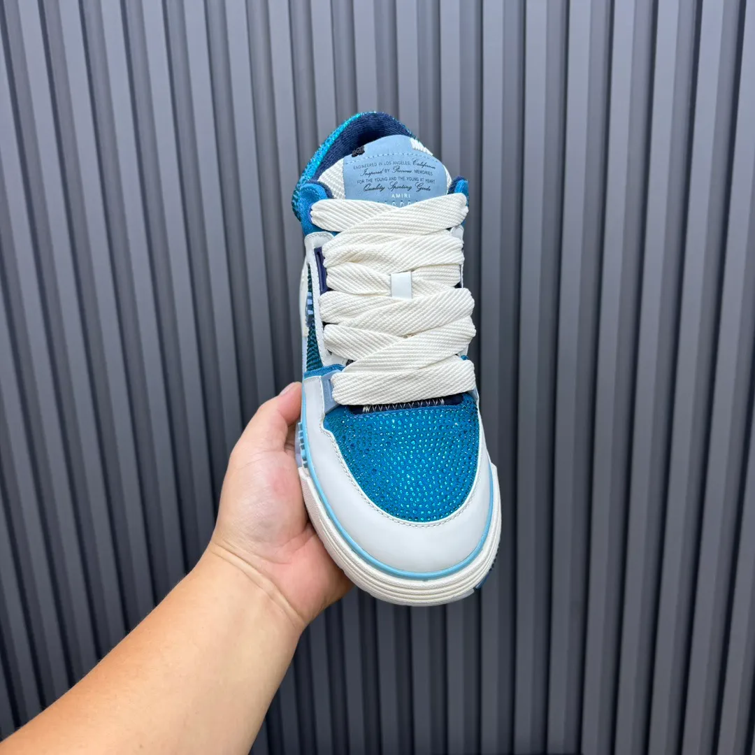 Men's shoes 💰760💰 AMIRI AMIRI fashion brand hot sale 🔥 Available all year round, couples 💑 Official website synchronization Imported fabrics 1⃣️ vs 1⃣️ replica, original factory special original sole, 35-45 (45. non-refundable)